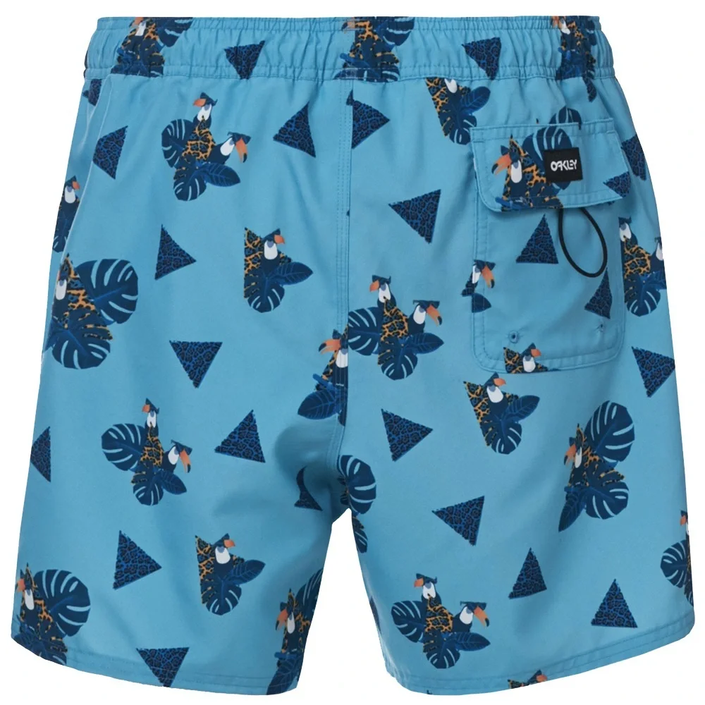 Oakley NWT MENS Toucan Tropics 16” Beach Shorts Blue Active Swim MENS Large